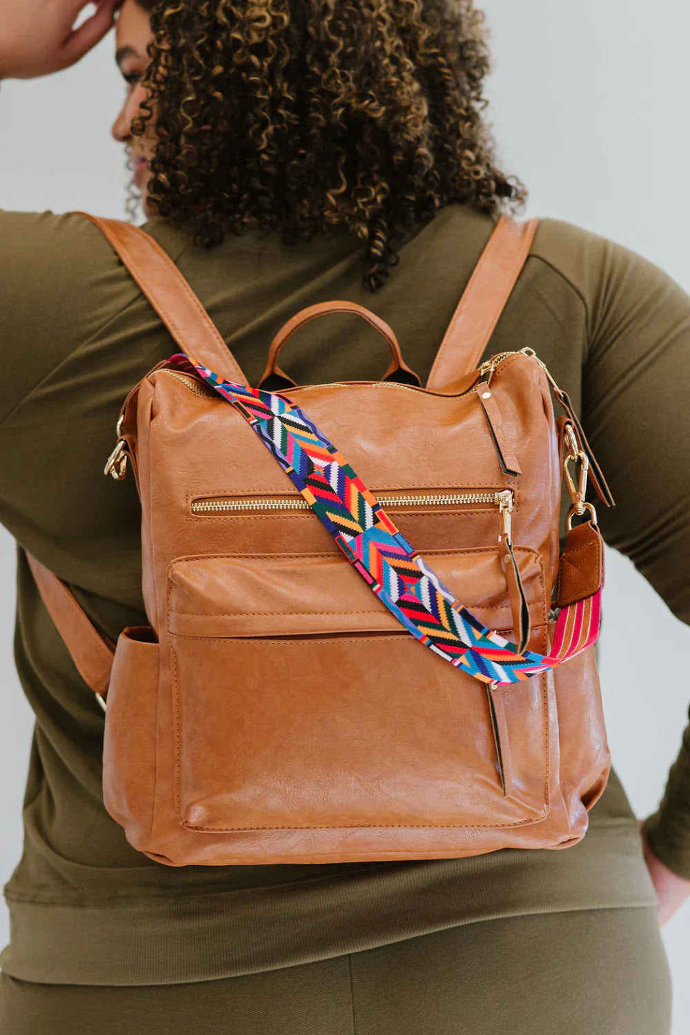 coccinelle leather convertible backpack Brielle Convertible Bag Mocha