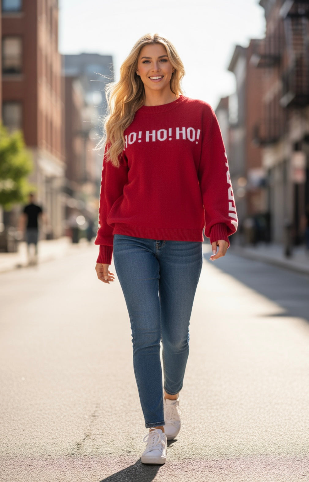 OVERSIZED 'HO HO HO' Christmas Sweater