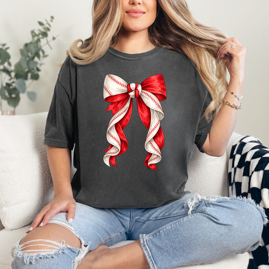 Baseball Bow Graphic Tee