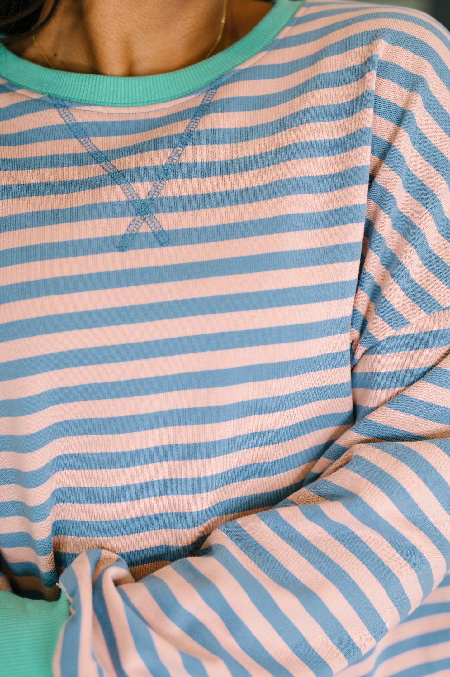 All For the Color Drop Shoulder Pullover