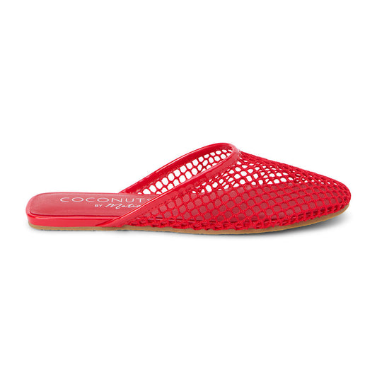 Brooklyn Flat Mule in Red