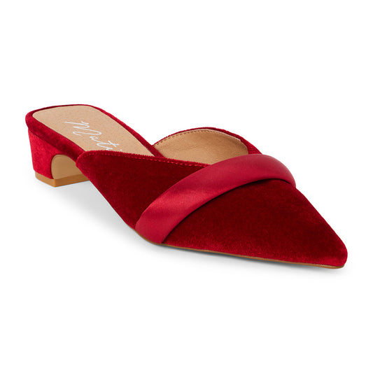 Kellan Heeled Mule in Red