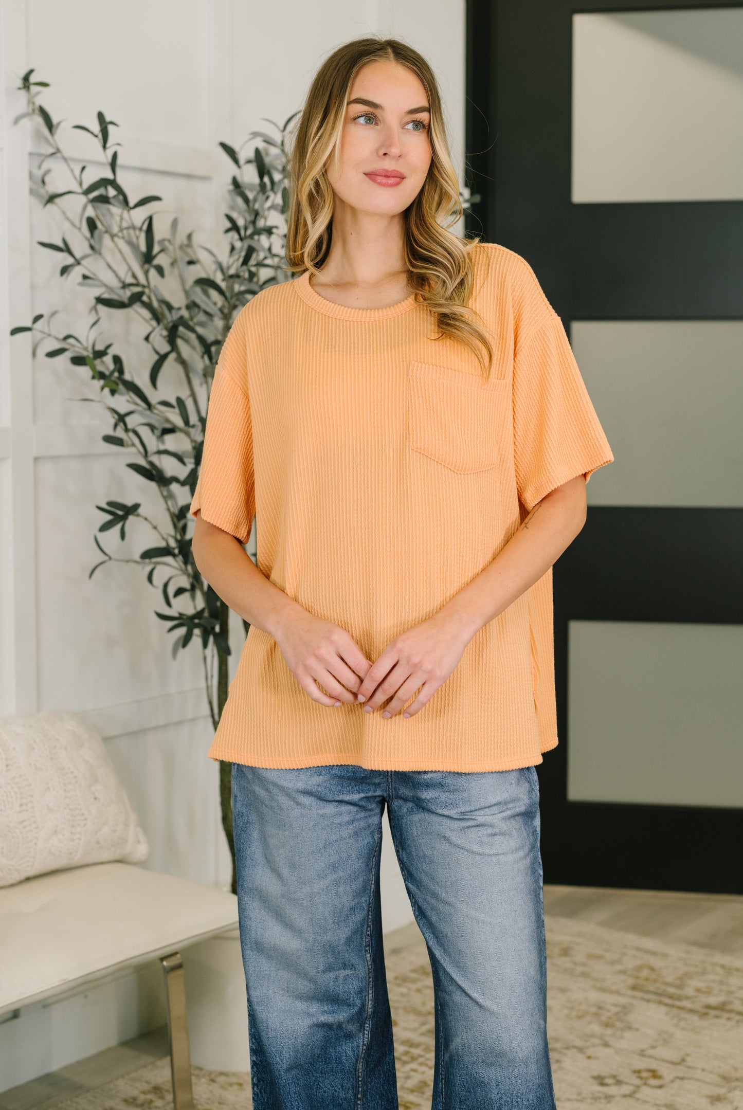 The Go-To Tee in Apricot Bliss