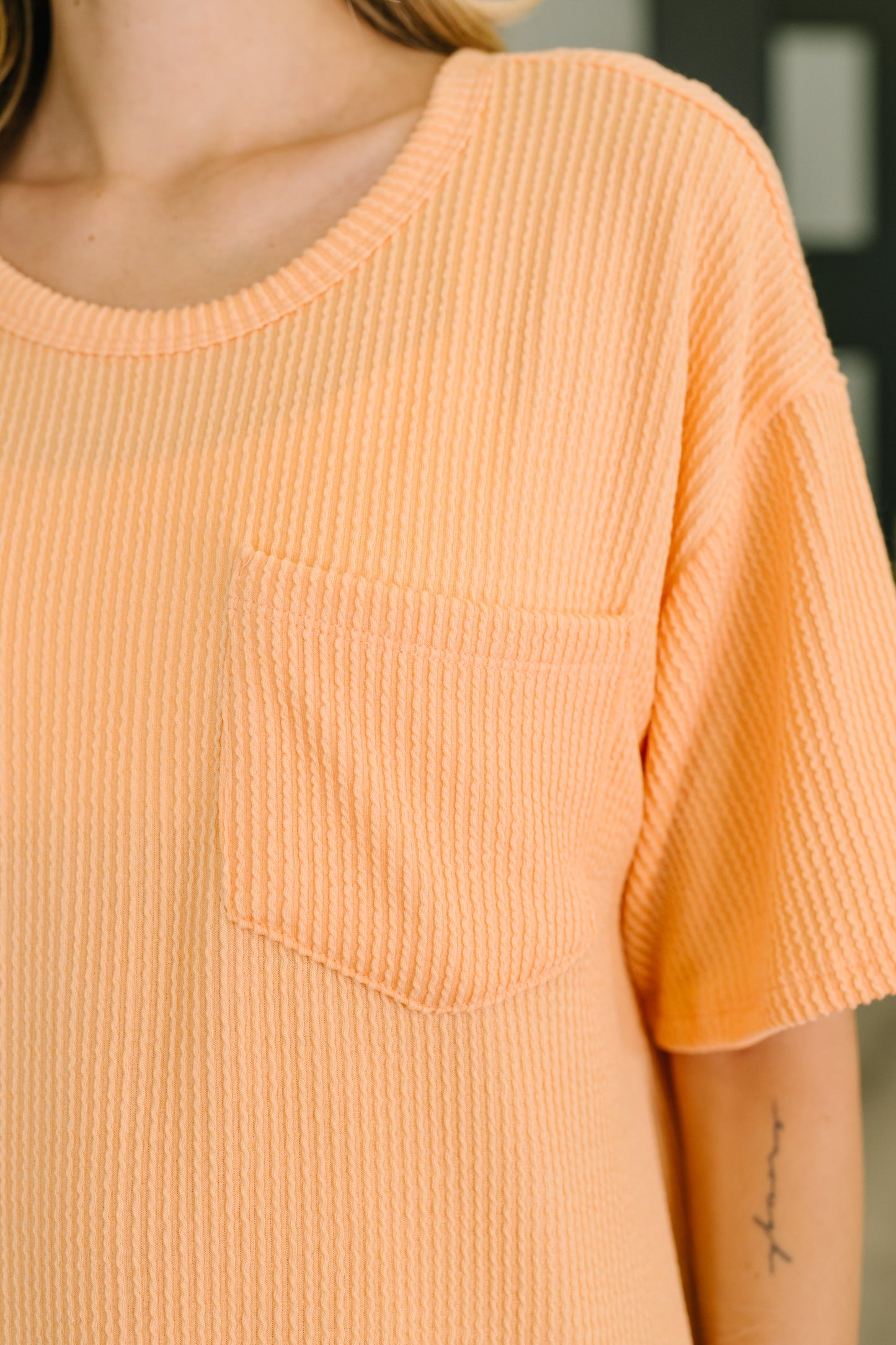 The Go-To Tee in Apricot Bliss