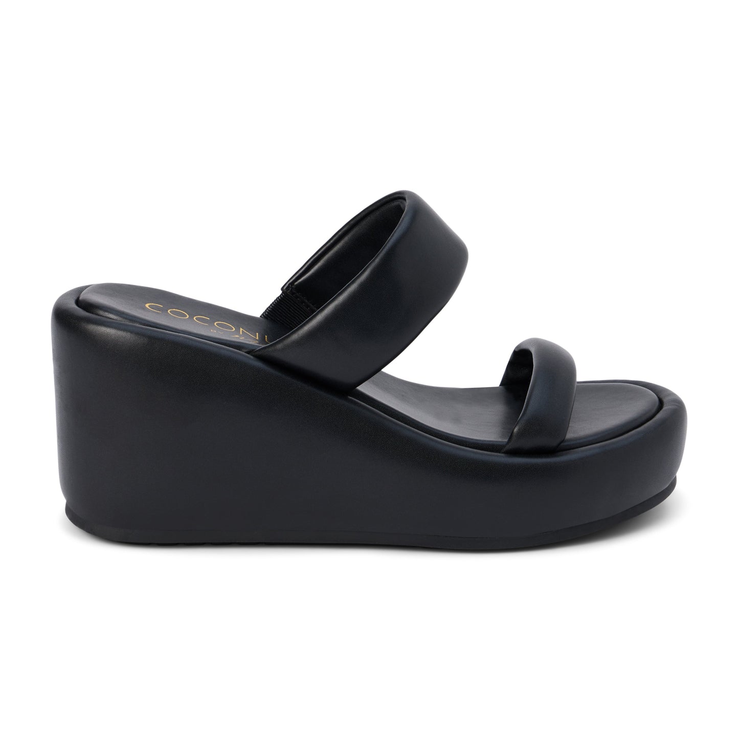 Unique Wedge Sandal in Black